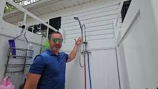 Outdoor shower? You want to see this shower head setup! Check this out!