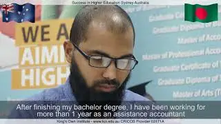 KOI Graduate's Testimonial - Muhammad ABSER, Bachelor of Business (Accounting), Bangladesh