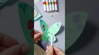 DIY butterfly message card 🦋✨🫶🏻🎀|| gift idea ✨#diy #shorts #craft #papercraft