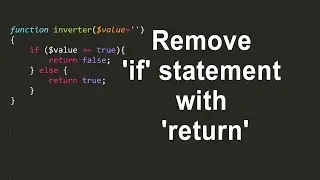 PHP - How to remove 'if' statement with 'return'. 6 lines to 1 line code. Code Optimization - ep-1