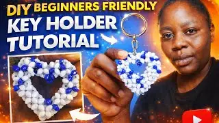 DIY Beginners Friendly Key Holder Tutorial | Step by Step Beaded Heart Keychain