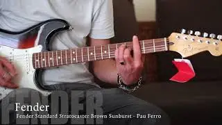 Fender Standard Stratocaster Brown Sunburst Pau Ferro & Vox Valvetronix VT20+