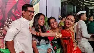 Amruta Khanvilkar Cute Fun With Prasad Oak and Manjiri Oak after Grand Function | Amruta | BTS