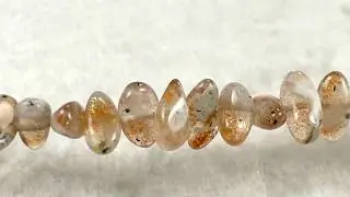 #AC507 : Perles de Pierre de Soleil naturelle en ovale