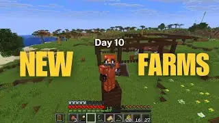 Minecraft Survival Day 10 | Setting Up My First Basic Farms (Hindi)