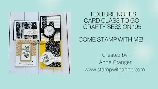 Textures Notes Card Class To Go - Crafty Session FB Replay Video Session 195