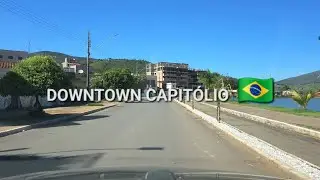 Driving through Downtown Capit&oacute;lio, MG - Brazil 🇧🇷 | Saturday Morning | 4K