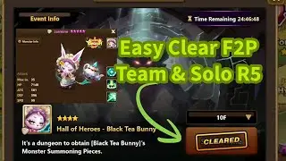 Summoners War: F2P Team for Light Black Tea Bunny Jasmine & Solo Raid R5 : Full 10F HoH Guide