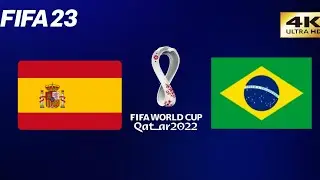 🛑 ESPANHA X BRASIL FINAL COPA DO MUNDO QATAR 2O22 GAMEPLAY FIFA 23 