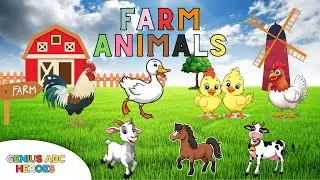 FARM ANIMALS | Learning Alphabet Farm Animals for Kids | Genius ABC Heroes