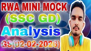 RWA MINI Mock GS Analysis | Complete GS Review | Exam-Oriented Strategy #ssc #sscgd #rwa