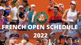 2022 French Open Schedule | When the Round 1 Starts | Grand Slam