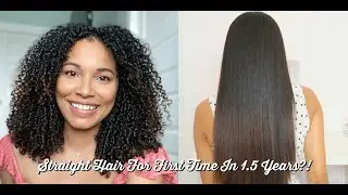 Curly To Straight | First Time With Straight Hair In 20 Months | One Pass