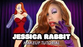 JESSICA RABBIT Halloween Makeup Tutorial! Halloween Costume Ideas 2024