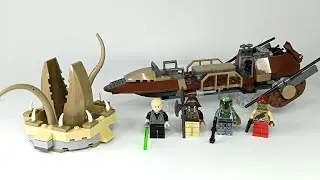 Lego Star Wars 9496 Desert Skiff Speed Build Review ASMR