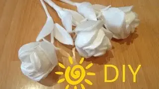Как сделать розу  из потолочного плинтуса.DIY How to make a rose with your hands