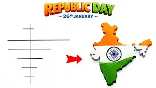 India map drawing | republic day drawing | india map drawing easy | 26 january drawing | india map