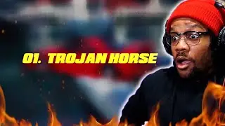 American Reacts to UK! | Split Decision EP | Central Cee x Dave - Trojan Horse (Lyrics) Reaction
