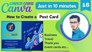 How to Create a Post Card Design in Canva | Canva Complete Course (Part - 16) | PK Tutorials