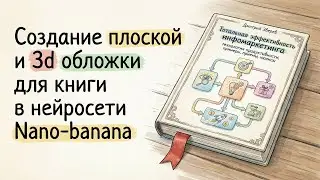 Создание плоской и 3d обложек для книги в нейросети Nano banana (готовые промпты)
