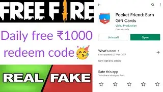 Pocket Friend app real or fake | free google play gift card/redeem code | free fire | Tech Lover DK