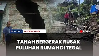 TEGAL BERDUKA! Detik-detik Tanah Bergerak Desa Padasari, Puluhan Rumah Hancur Seketika!