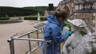 L'entretien annuel des statues au domaine national de Saint-Cloud