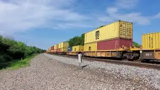 EB stack train East of La Plata, MO