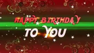 4K UHD HAPPY BIRTHDAY to you ANIMATION with TRAIL