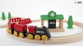 Brio Kolejka - Kolejka drewniana z torami 33028 - www.krainazabawy.pl