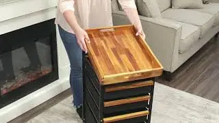 Oasis Collapsible Multi-Drawer Storage Cart w/ Removable Tray on QVC