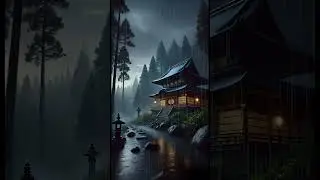 ⛈️☔️ Misty Mountain Zen Monastery: 😴 Relaxing Rain | ASMR 🌿🛕🌲 #PeacefulRain #Sleep
