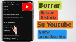 &iquest;C&oacute;mo eliminar su historial de b&uacute;squeda de YouTube 2023?  configuraci&oacute;n de youtube