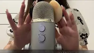 ASMR | Powder Puff Triggers😚Triggers for Sleep💤 (tapping, mouth sounds)