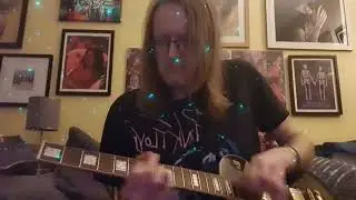 Playing the riff from 'I Like The Way You Move' by Bodyrockers.