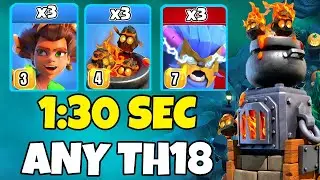 Th18 Root Rider + Furnace + Super Yeti Attack Strategy | Th18 Attack Strategies (Clash of Clans)