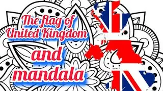 Combination of mandala and flag of United  Kingdom ❤️💙🤍