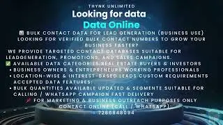 Need bulk contact data for your business?