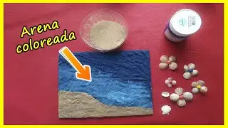 Como hacer arena coloreada. Técnica con acrílico │ AlMa Taller