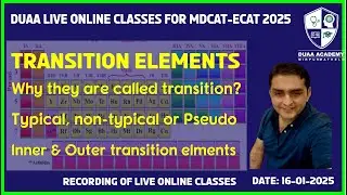 A detailed Introduction to TRANSITION ELEMENTS | Why | Typical & Non-typical | Inner &n outer