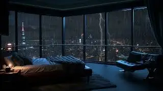 Snug Room Rainy Atmosphere | Feel at Peace with the Sound of Rain - Relax the Night Away