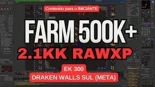 Tibia - EK lv 300 Hunt solo na Draken Walls Sul