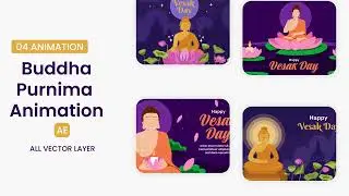 🪔 BUDDHA PURNIMA ANIMATED SCENE - FREE After Effects Template 🎨✨#buddhapurnima #2025