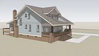 Craftsman Bungalow 3D Model Animation
