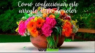 Cómo confeccionar este arreglo lleno de color