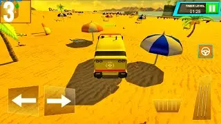 Beach Parking : Rescue Games 3D #3 | Emergency Ambulance at Sea beach - Android iOS Gameplay HD