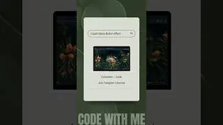 Liquid Glass Button Effect ✨ | HTML CSS & JavaScript UI Magic