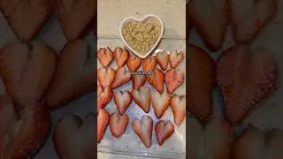Deviled strawberries coming soon🍓 #valentinesdayfood #strawberries #fyp￼