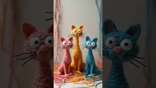 🌈🐾 funny cat's tv💖✨          #Creativity #Handmade #Decor #Cats #DIY #YarnCats #Art  #Colorcats