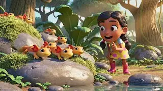 Five Little Newts Slide Slide Slide | Nursery Rhymes for Kids & Baby Songs